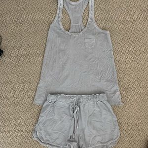 Super soft grey PJ shorts set